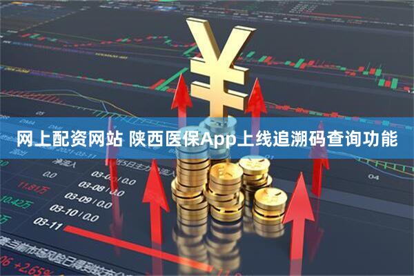 网上配资网站 陕西医保App上线追溯码查询功能
